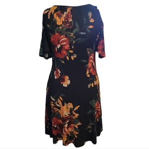 Women's Summer Casual Cold Shoulder Short Sleeve T-shirt Dress with Pockets -NWT